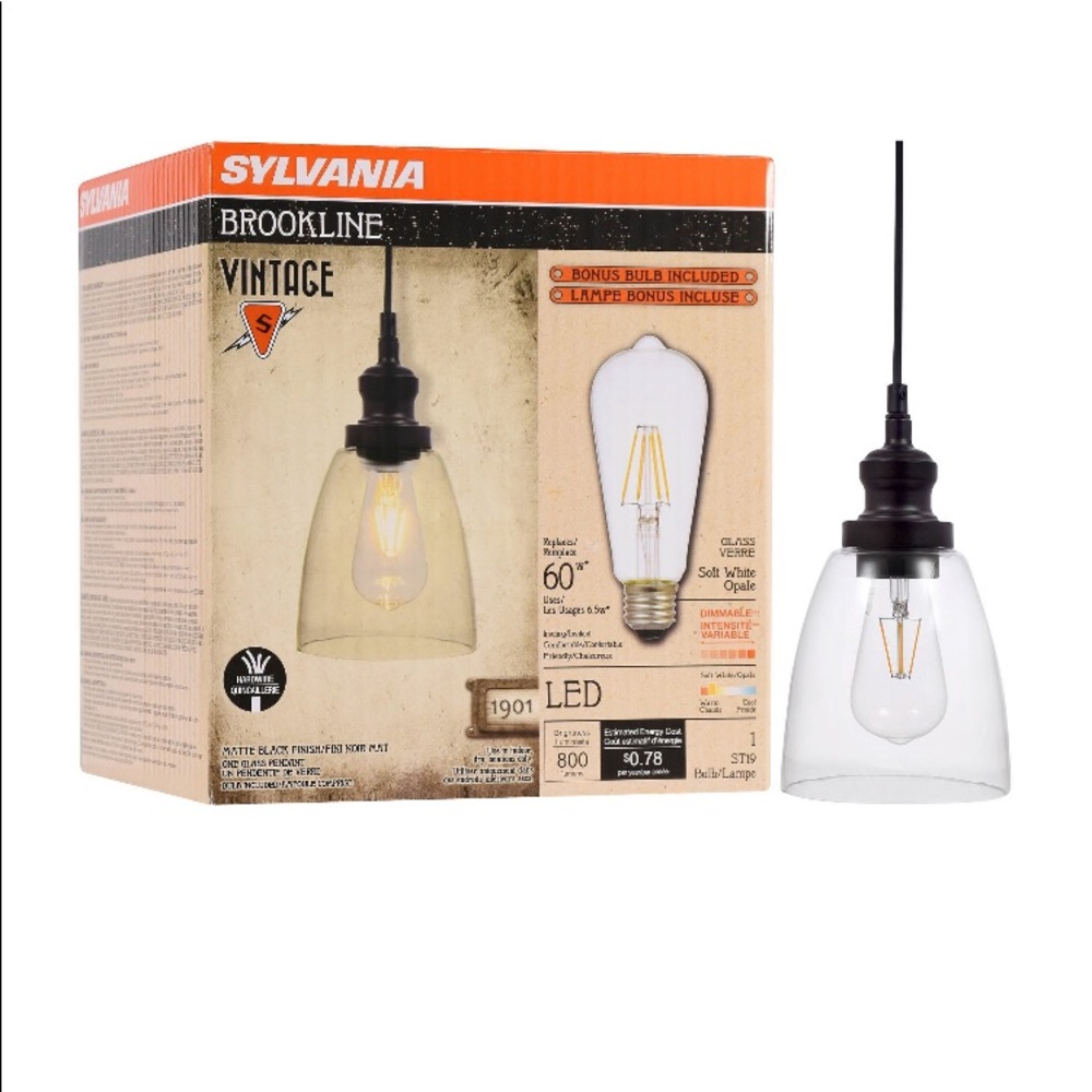 Sylvania Brookline Bell Pendant Light Vintage
